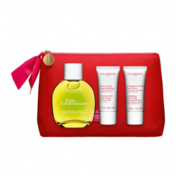 CLARINS COFFRET EAU EXTRAORDINAIRE 100ML+ BAUME POUR LE CORPS 30ML+GOMMAGE EXFOLIANT 30ML