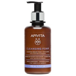 APIVITA CLEANSING FOAM MOUSSE NETTOYANTE VISAGE ET YEUX 200ML