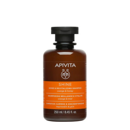 APIVITA SHINE SHAMPOOING BRILLANCE ET VITALITÉ TOUS TYPES DE CHEVEUX 250ML