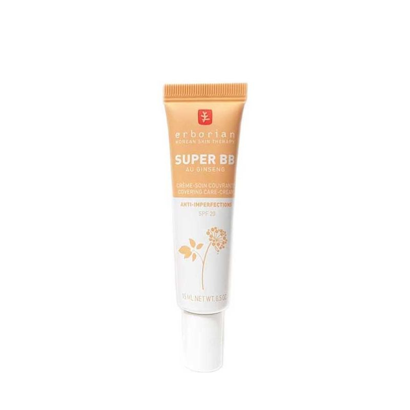 ERBORIAN SUPER BB CRÈME SOIN COUVRANTE AU GINSENG ANTI-IMPERFECTIONS SPF20 DORÉ 15ML