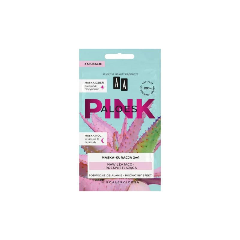 OCEANIC AA ALOES PINK MOISTURIZING MASK 2IN1 DAY AND NIGHT 2X4G 0