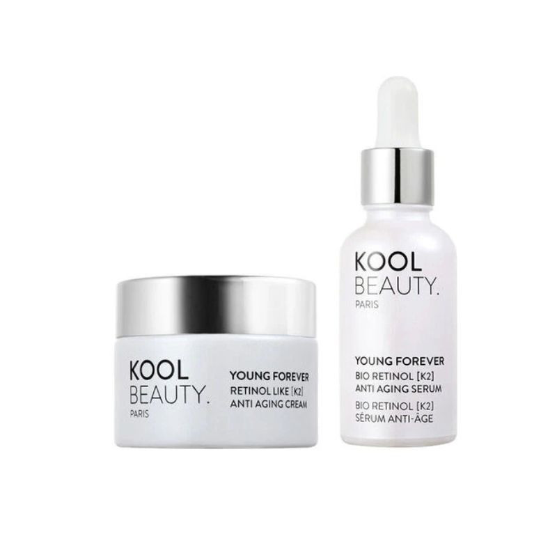 KOOL BEAUTY COFFRET HANDLE BOX YOUNG FOREVER RETINOL ANTI AGING CREAM+BIO RETINOL SERUM