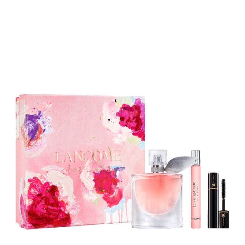 LANCÔME COFFRET LA VIE EST BELLE  EDP 50ML + LA VIE EST BELLE EDP 10ML+ MINI MASCARA HYPNOSE
