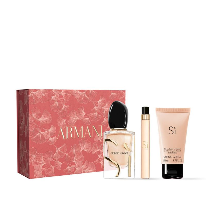 ARMANI COFFRET ARMANI SI EDP 50ML+TRAVEL SIZE 10ML +BODY LOTION 50ML