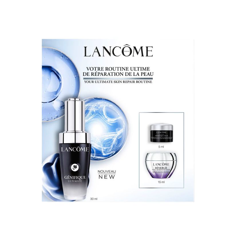 LANCÔME COFFRET GENIFIQUE SERUM 30ML + GENIFIQUE YEUX 5ML+ RENERGIE H.P.M 300  15ML