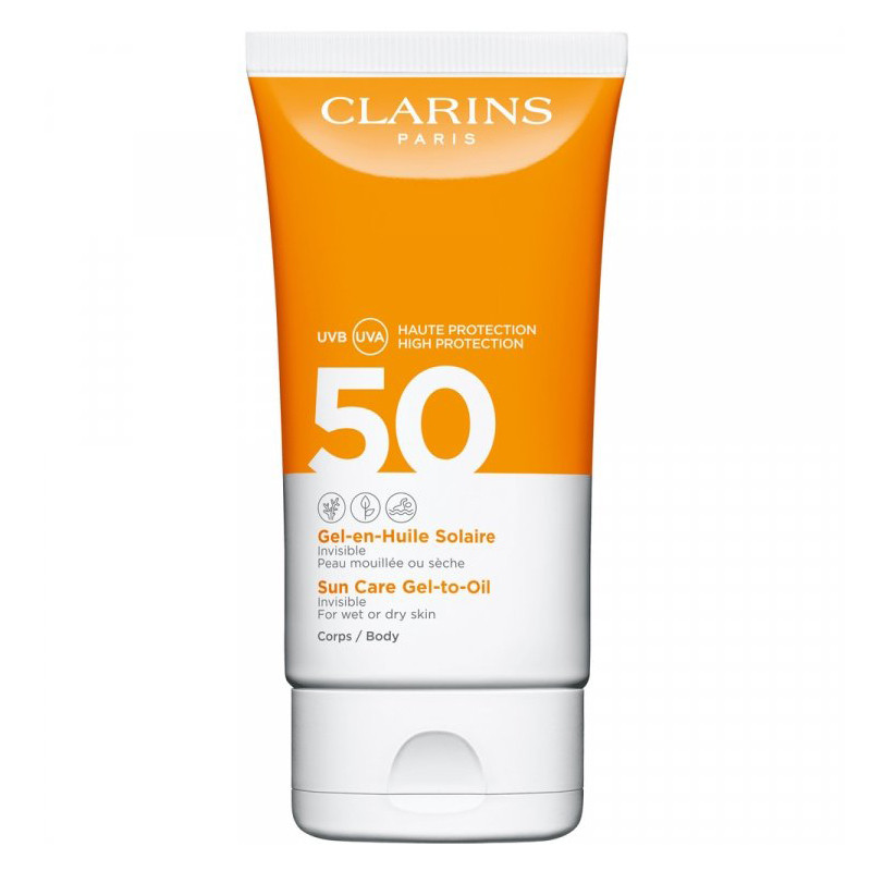 CLARINS GEL EN HUILE SOLAIRE POUR LE CORPS SPF 50+ 150ML