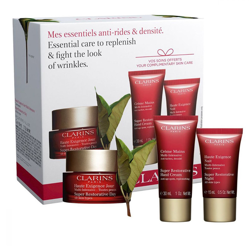 CLARINS COFFRET HAUTE EXIGENCE CREME JOUR 50ML+MINI CREME MAINS+MINI CREME NUIT