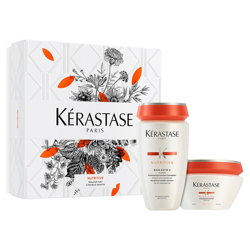 KERASTASE COFFRET NUTRITIVE BAIN SATIN N 2 250 ML+MASQUE INTENSE CHEVEUX SECS ET EPAIS 200 ML