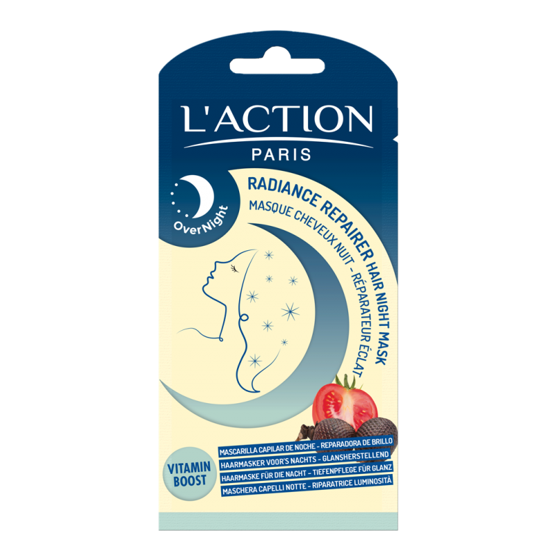 L'ACTION MASQUE CHEVEUX NUIT RÉPARATEUR ÉCLAT 20ML