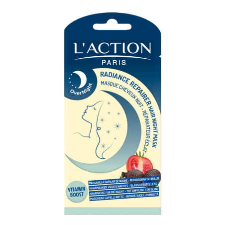 L'ACTION MASQUE CHEVEUX NUIT RÉPARATEUR ÉCLAT 20ML