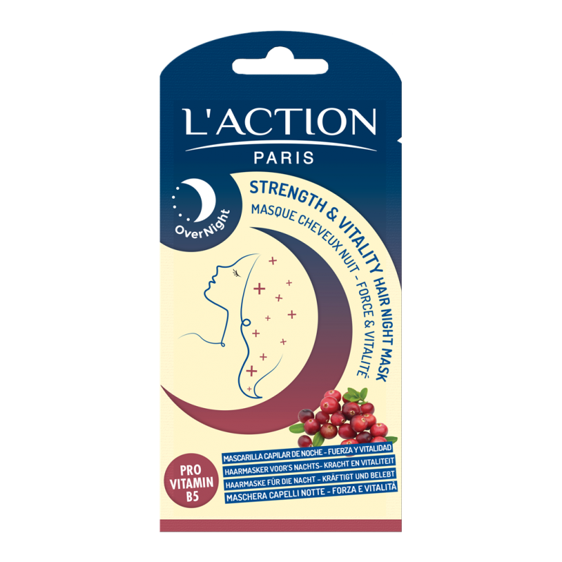L'ACTION MASQUE CHEVEUX NUIT FORCE ET VITALITÉ 20ML