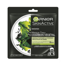 GARNIER MASQUE SKIN ACTIVE MASQUE TISSU PORES VISIBLES CHARBON VEGETAL