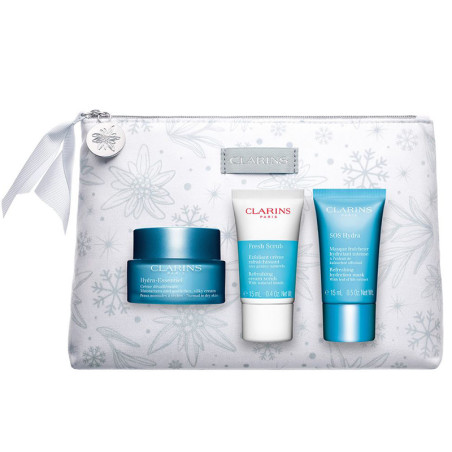 CLARINS COFFRET HYDRATANT CREME HYDRA 50ML+MINI GOMMAGE +MINI MASQUE HYDRA