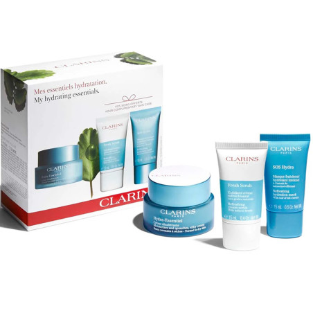 CLARINS COFFRET CREME HYDRA 50ML+MIN SCRUB 15ML+MIN SOS HYDRA 15ML  0322
