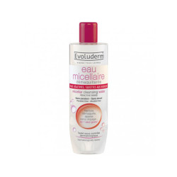 EVOLUDERM EAU MICELLAIRE DEMAQUILLANTE VISAGE,YEUX ET LEVRES POUR PEAUX SECHES ET SENSIBLES 250ML