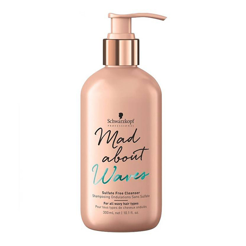 SCHWARZKOPF SHAMPOOING ONDULATIONS SANS SULFATE MAD ABOUT WAVES POUR TOUS TYPES DE CHEVEUX 300ML