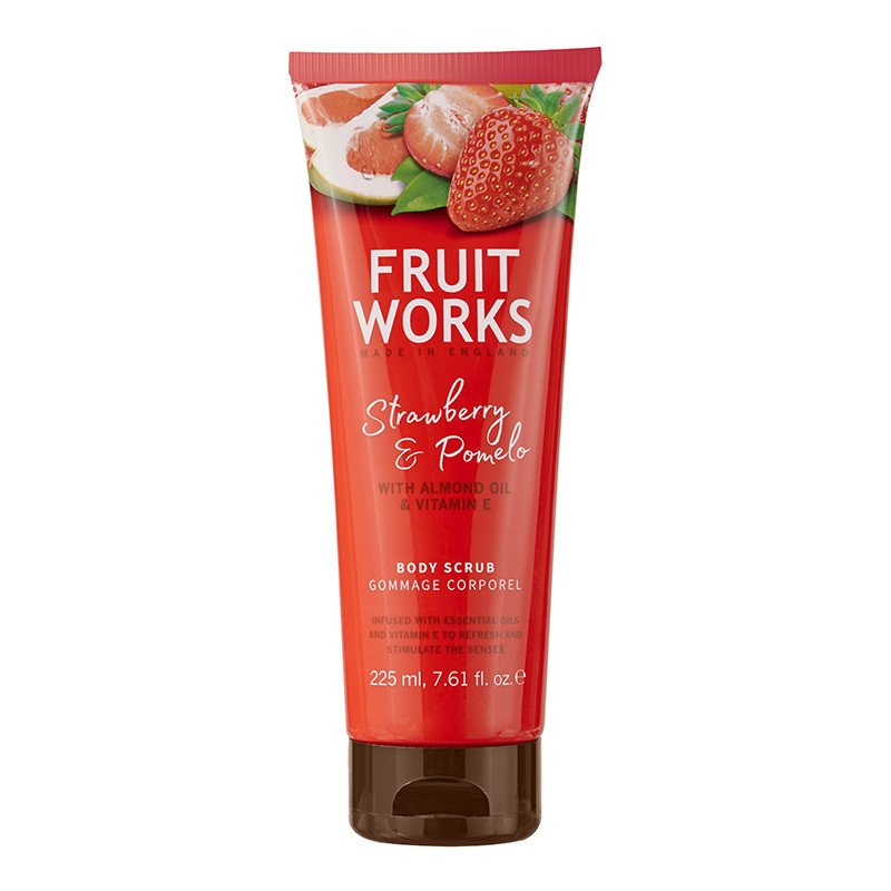 GRACE COLE FRUIT WORKS GEL BAIN ET DOUCHE STRAWBERRY ET POMELO 500 ML