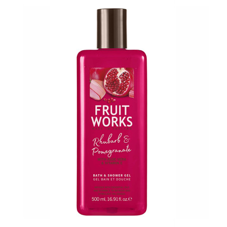 GRACE COLE FRUIT WORKS GEL BAIN ET DOUCHE RHUBARB ET POMEGRANATE 500 ML