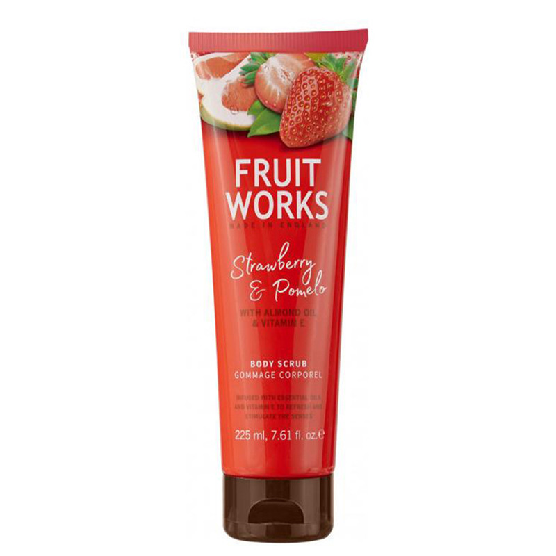 GRACE COLE FRUIT WORKS GOMMAGE CORPOREL STRAWBERRY ET POMELO 225 ML