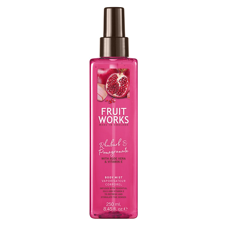 GRACE COLE FRUIT WORKS VAPORISATEUR CORPOREL RHUBARB ET POMEGRANATE 250 ML