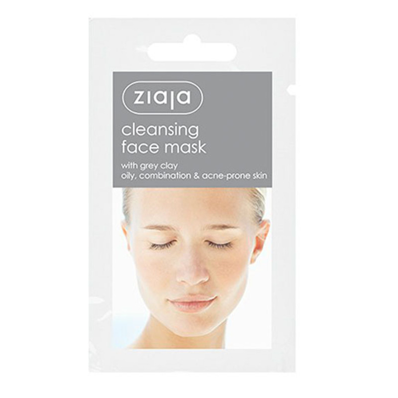 ZIAJA CLEANSING FACE MASK WITH GREY CLAY/SACHET/DIPLAY 7 ML