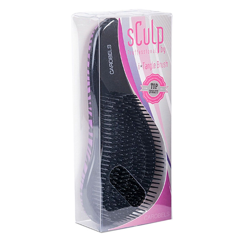 CAROBELS BROSSE CHEVEUX ZEBRE VIOLET SCULPBY I-TANGLE